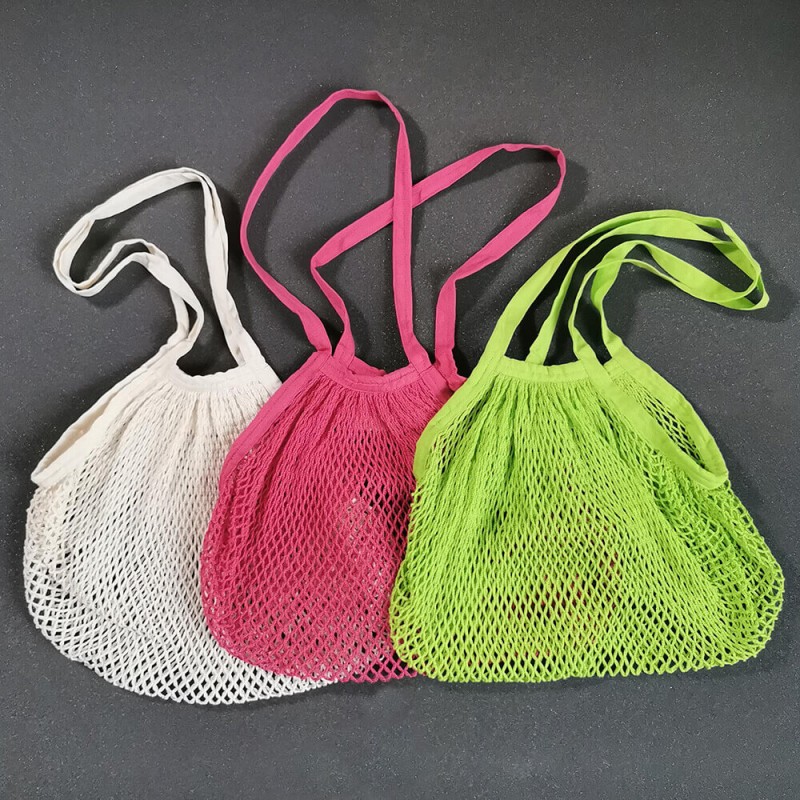 Ahlsen 2pcs Sacs à Provisions En Filet De Coton, Sac Filet Maille