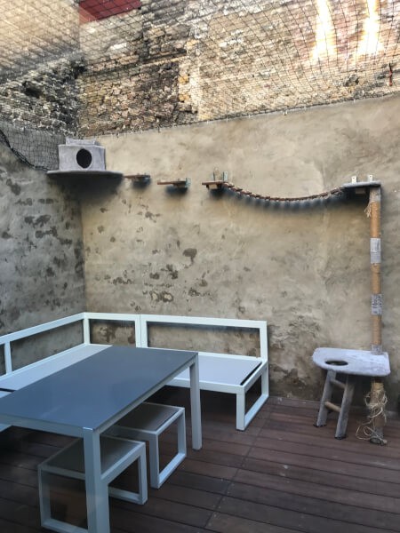 Filet anti fuite pour espace extérieur pour chat