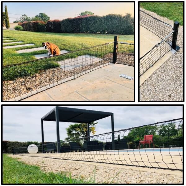Filet anti-accès pour chien pour sécuriser une piscine