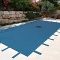Bâche d'hivernage économique pour piscine - Ronde ou rectangle - Avec œillets - 155g/m²