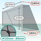 Filets de but compétition trapézoïdal foot à 7 - Mailles 120 x 120 mm - ∅ 4 mm