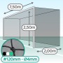 Paire de filets pour but de compétition européen de foot à 11 (Séniors) - Mailles 120 mm - ∅ 4 mm