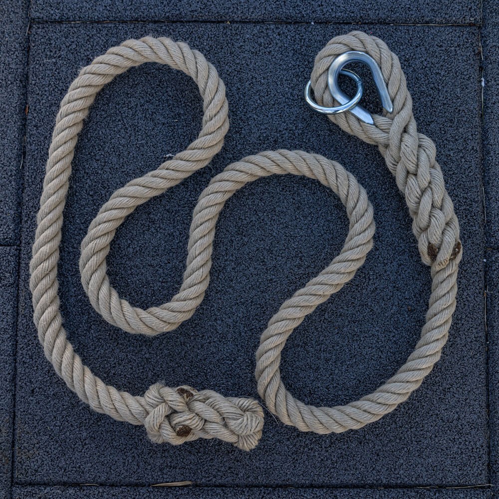 Corde lisse chanvre synthétique - 1 anneau - Cordage polypropylène ∅ 22 mm