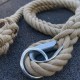 Corde lisse chanvre naturel - 1 anneau - Cordage ∅ 20 mm