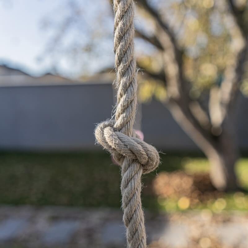Corde à nœuds chanvre naturel - 1 anneau - Cordage ∅ 16 mm