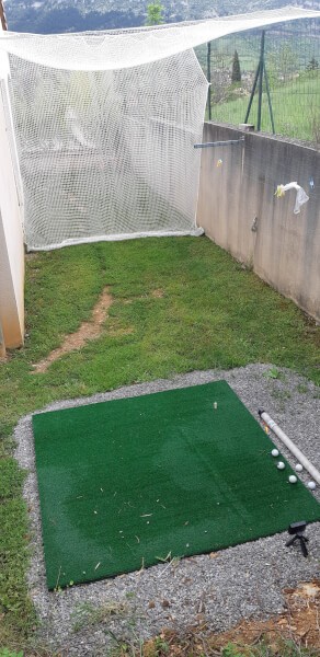 Filet blanc utilisation cage de golf pour protection balle