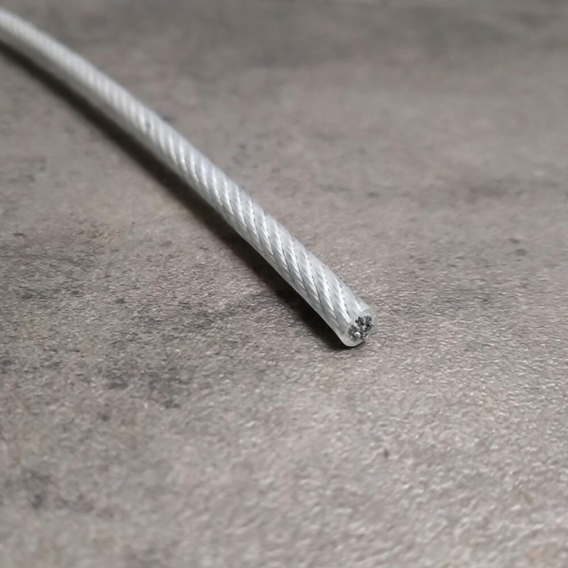 Câble acier 8mm avec gaine PVC - au mètre - La Fabrique à Filets