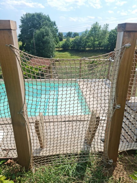 Filet de protection couleur chanvre clôture de terrasse de piscine