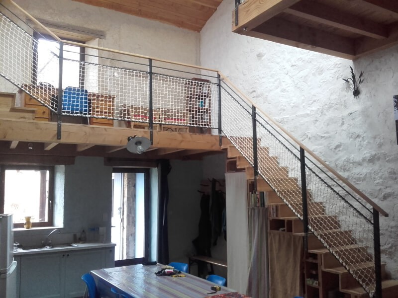 Filets sur mesure pour garde-corps, mezzanine, rambarde