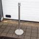 Poteau de rampe avec base lestée - Chrome, inox, laiton ou black design
