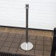 Poteau de rampe avec base lestée - Chrome, inox, laiton ou black design