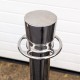 Poteau de rampe avec base lestée - Chrome, inox, laiton ou black design