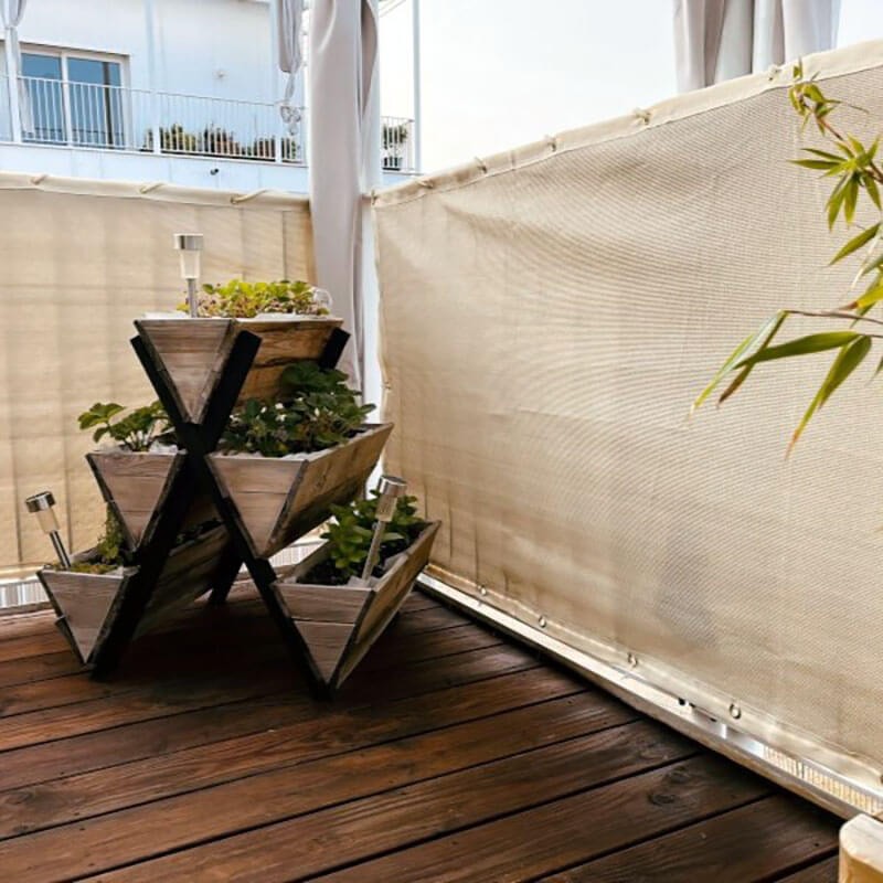 Filet brise vue - filtration totale - vert