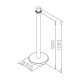 Poteau de rampe avec base lestée - Chrome, inox, laiton ou black design