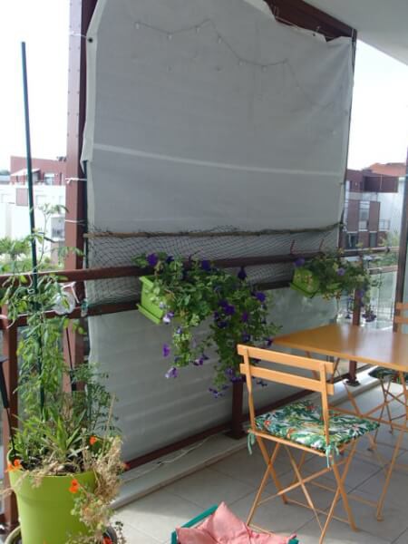 Brise-vue blanc pour persienne balcon appartement