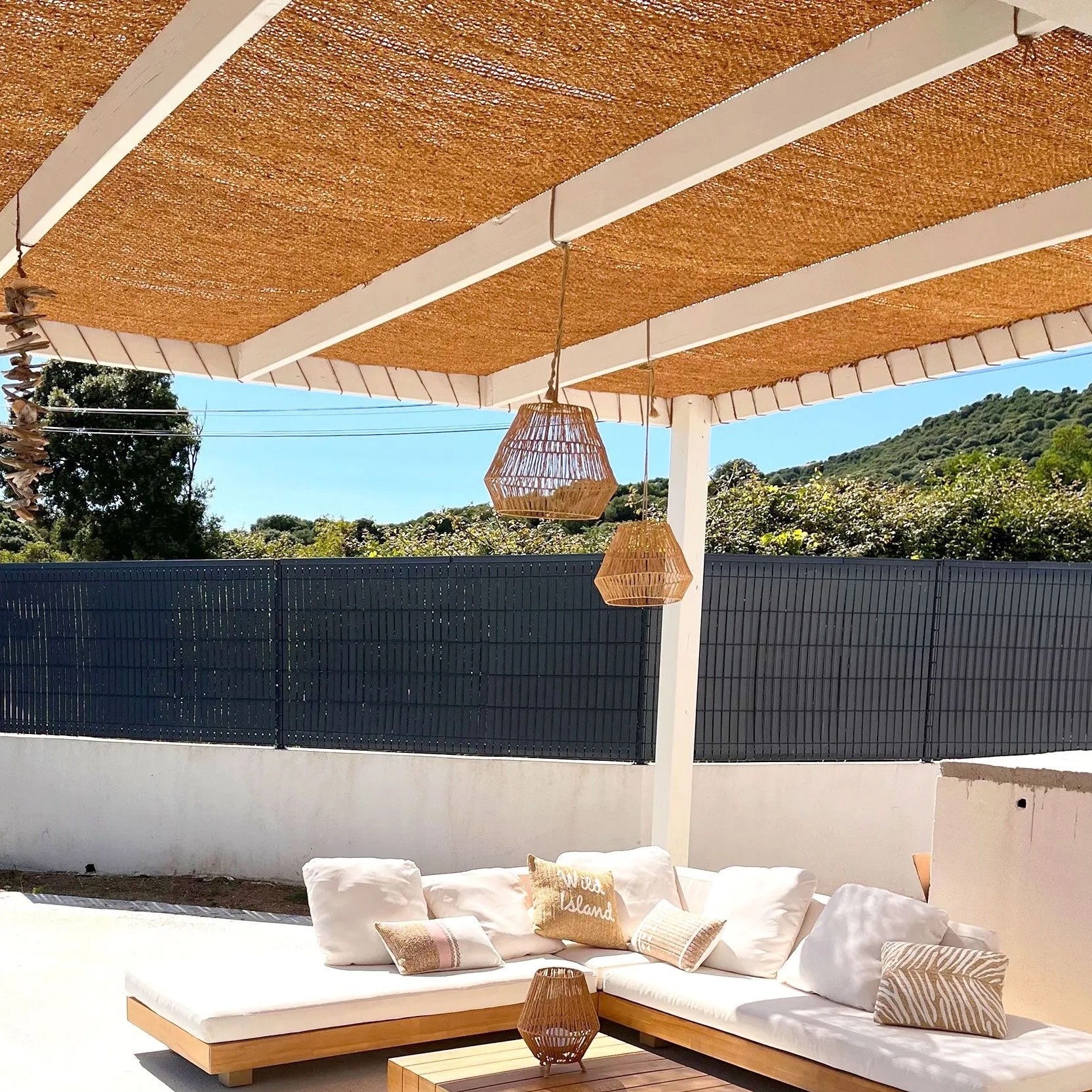 Toile d’ombrage coco ultra dense pour pergola