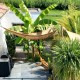 Voile d’ombrage en coco à suspendre triangulaire