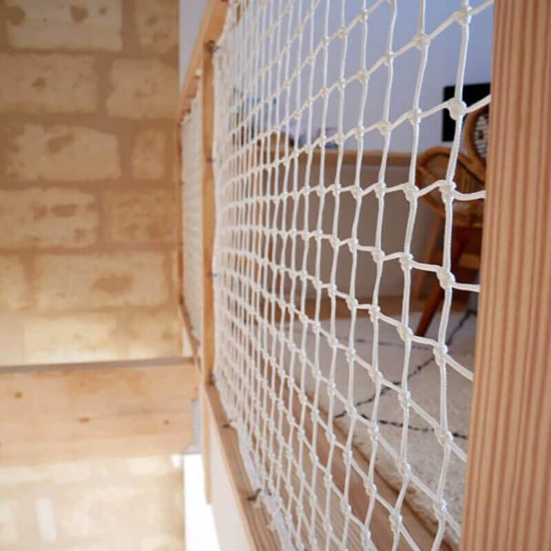 Filet de protection garde-corps 50 x 50 mm EN 1263-1 sur-mesure