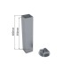 Jeu de 4 fourreaux aluminium
