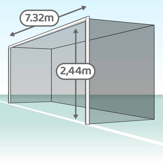 But de foot à 11 à sceller, en acier Ø101.6mm, avec crochets