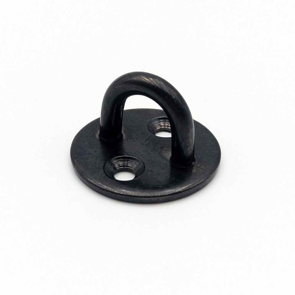 Pontet sur platine ronde noir - ∅ jusqu'à 13 mm