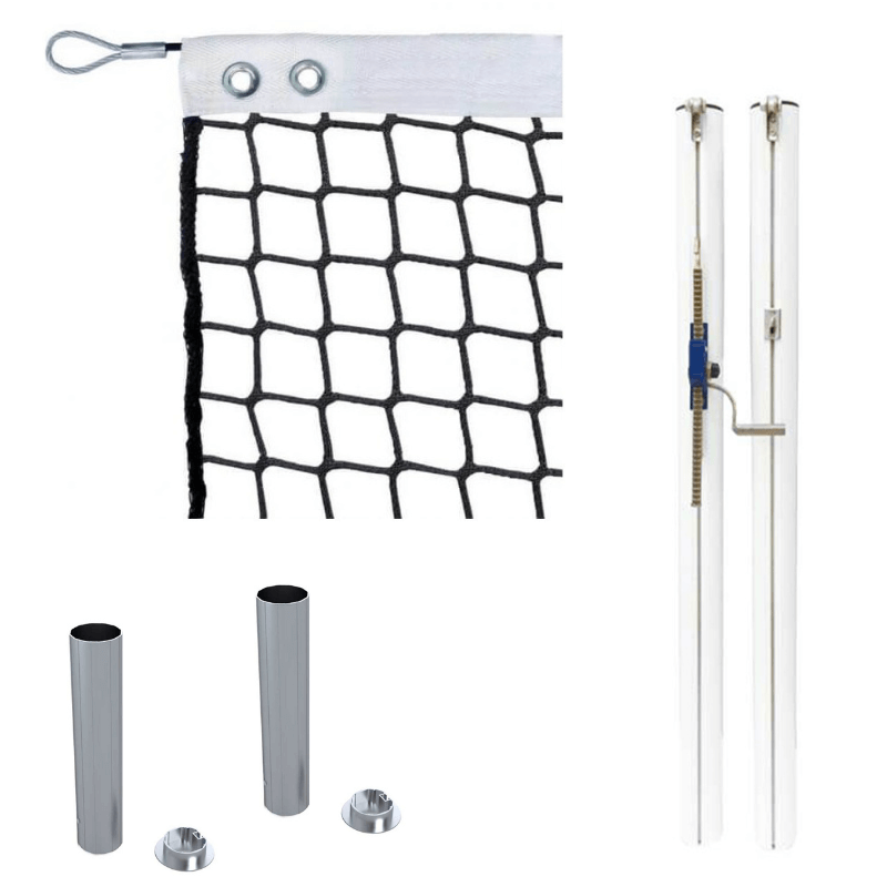 Kit de padel à sceller - Filet - Poteaux - Fourreaux