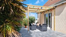 Filet de couverture de pergola - Ombrage important (± 95%) - plusieurs coloris - perméable