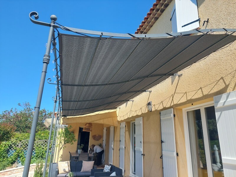 Filet de couverture de pergola ultra dense - occultation 100%