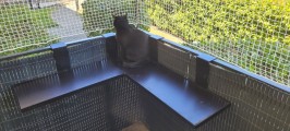 Filet de protection pour chats robuste - Mailles 25 x 25 mm - ∅ 1,8 mm - Câblé noué
