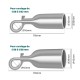 Mousqueton pour corde - Laiton, chromé ou inox
