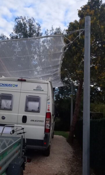 Protection anti-grêle pour véhicule utilitaire - 8 x 3,30 m