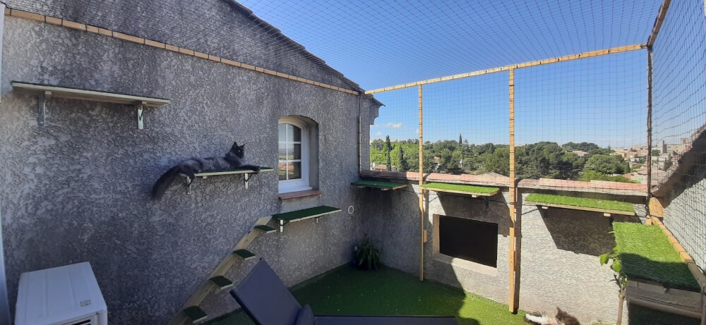 Filet pour chat sécurisation de terrasse