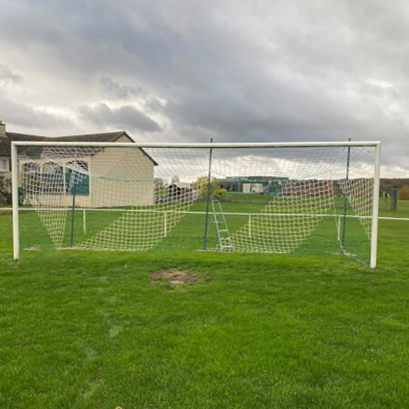 Paire de filets pour but de compétition trapézoïdal de foot à 11 (Séniors)  - Mailles 120 mm - ∅ 4 mm - bi-couleur Paire de filets pour but de compétition trapézoïdal de foot à 11 (Séniors)  - Mailles 120 mm - ∅ 4 mm - bi-couleur