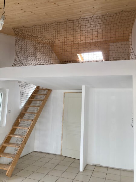 Filet de protection en mezzanine ouverte