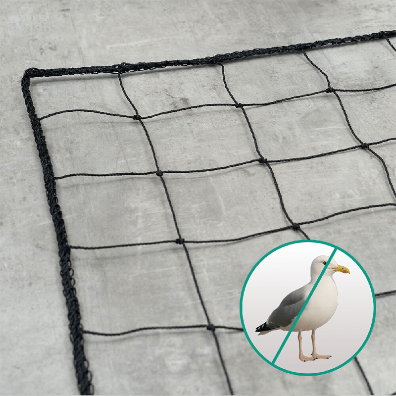 Filet pare-ballons - Mailles 100 mm - ∅ 2 mm - Câblé noué