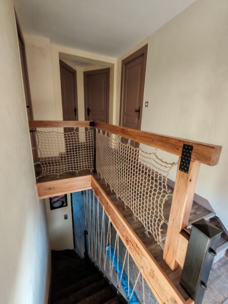 Filet sécurité de garde-corps de palier