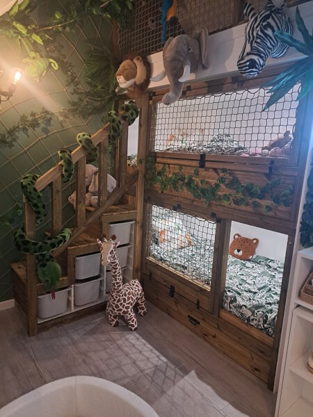 Filets de protection sur mesure pour chambre d'enfants lits superposés