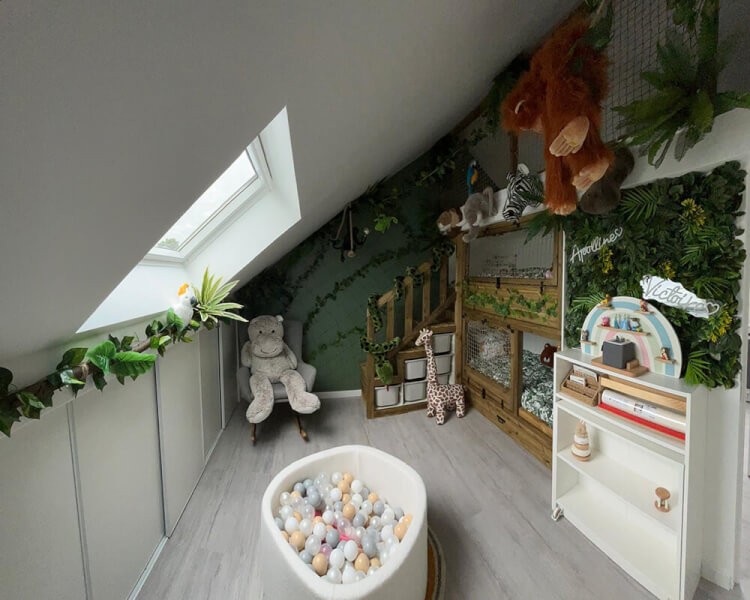 Filets de protection sur mesure pour chambre d'enfants décoration jungle