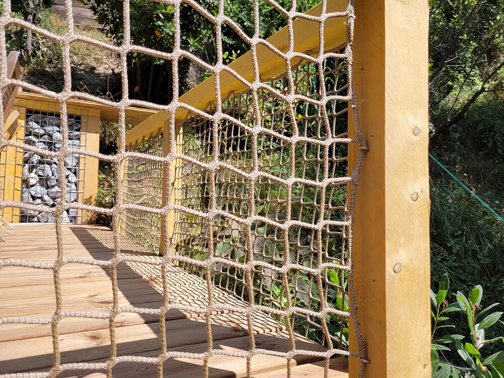 Filet de protection couleur chanvre - Mailles 45 mm - ∅ 4 mm envoyé par un client