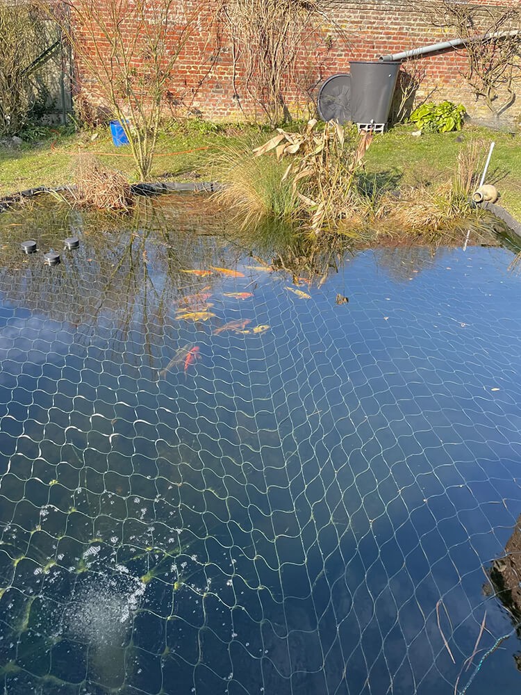Filet anti-hérons et cormorans - Mailles 145 mm - ∅ 2,3 mm - Cablé noué envoyé par un client