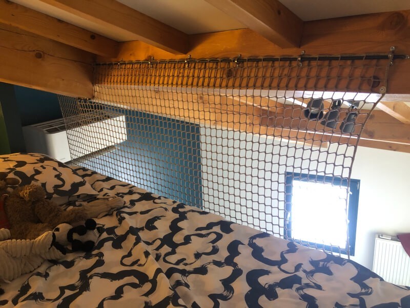 Filet chanvre protection création garde corps pour lit de mezzanine