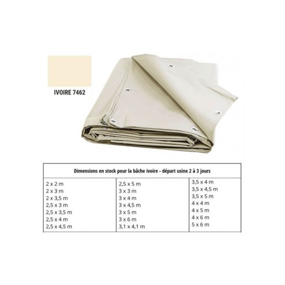 Bâche PVC étanche pour animaux 640g/m² - Plusieurs coloris