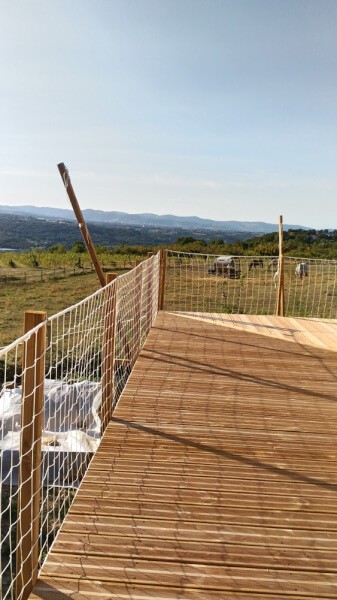 Filet périphérique pour terrasse en bois