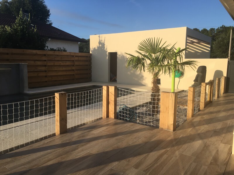 Filet rambarde esthétique pour terrasse