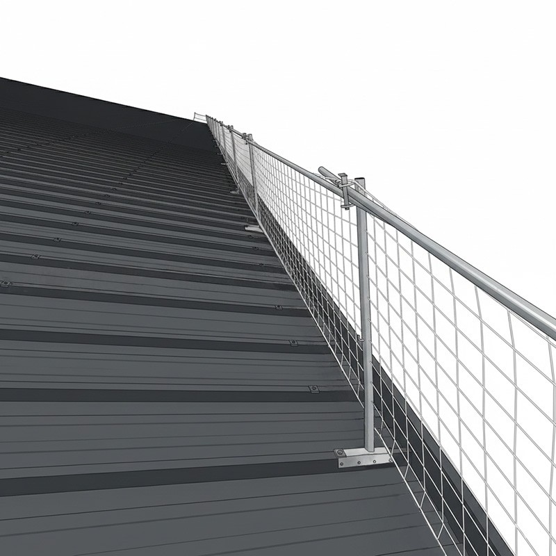 Kit potelet et ancrage pour bac acier pour filet garde-corps et périphérique