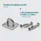 Pontet sur platine inox - ∅ jusqu'à 13 mm