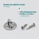 Pontet sur platine inox - ∅ jusqu'à 13 mm