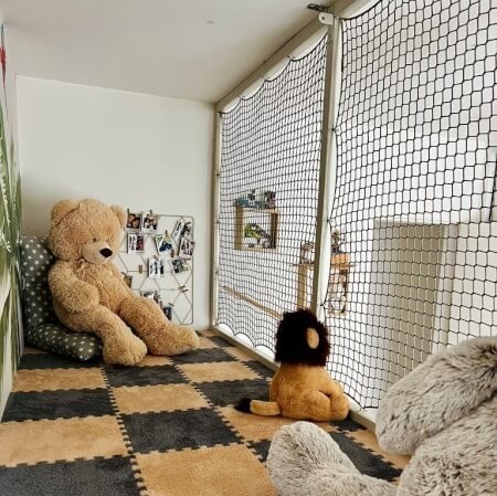 Filet de protection couleur chanvre - Mailles 30 mm - ∅ 3 mm