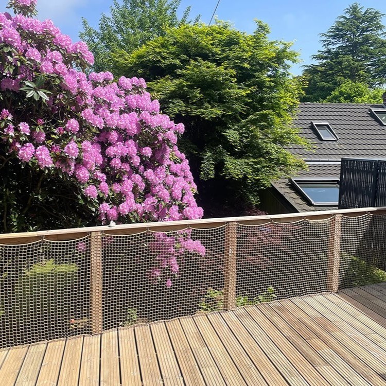 Filet de protection couleur chanvre - Mailles 30 mm - ∅ 3 mm