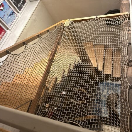 Filet de protection couleur chanvre - Mailles 30 mm - ∅ 3 mm